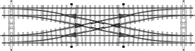 4214 000  Double croisement 12°