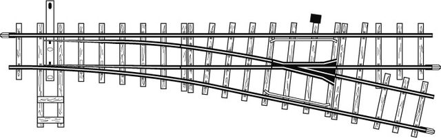 4210 000  Aiguillage droit, 12°, 162,3 mm, R 515 mm